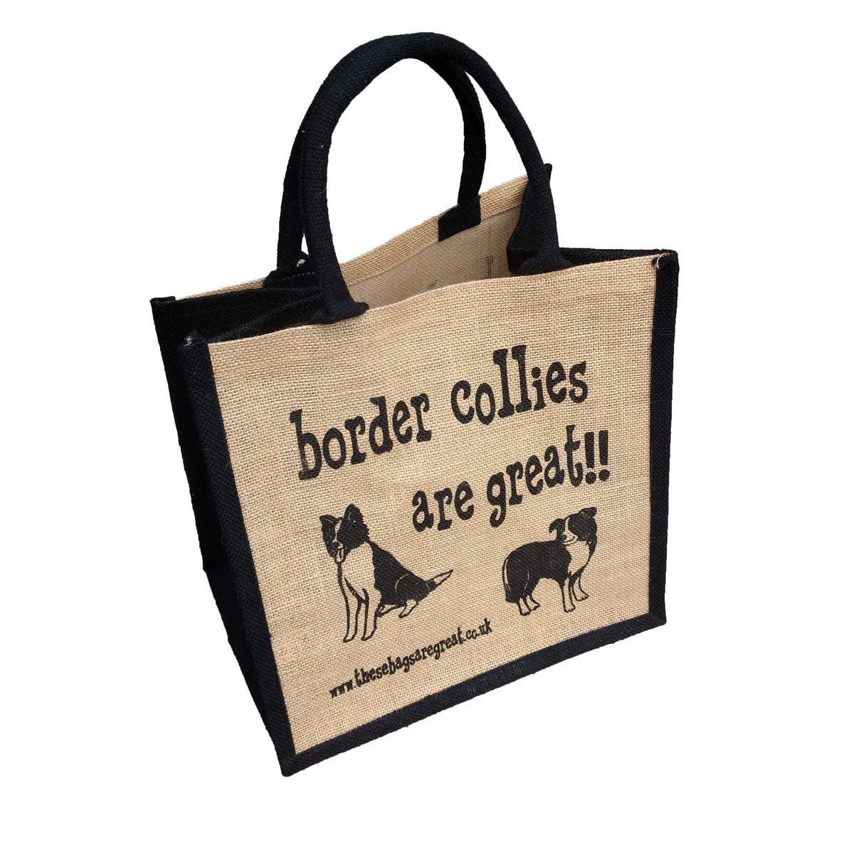 Border collie tote store bag